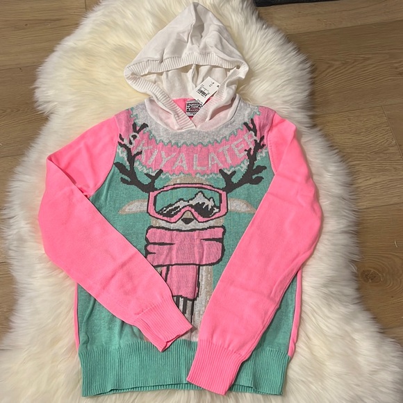 NWT - Holiday Sweater with Hoodie XS - Picture 1 of 5